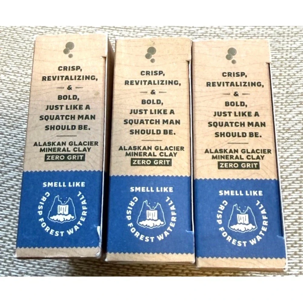 Dr. Squatch MEN'S NATURAL Bar Soap Lot Of 3 FRESH FALLS Scent 5 oz Each Bar